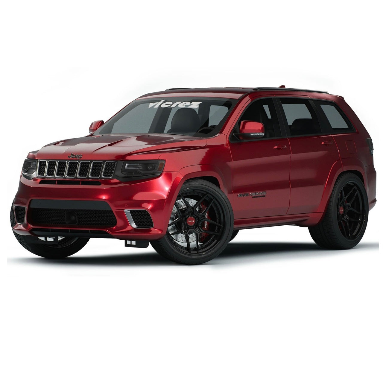 2012-2021 Jeep Grand Cherokee Trackhawk SRT Style Conversion Body Kit WITH PAINT & INSTALLATION