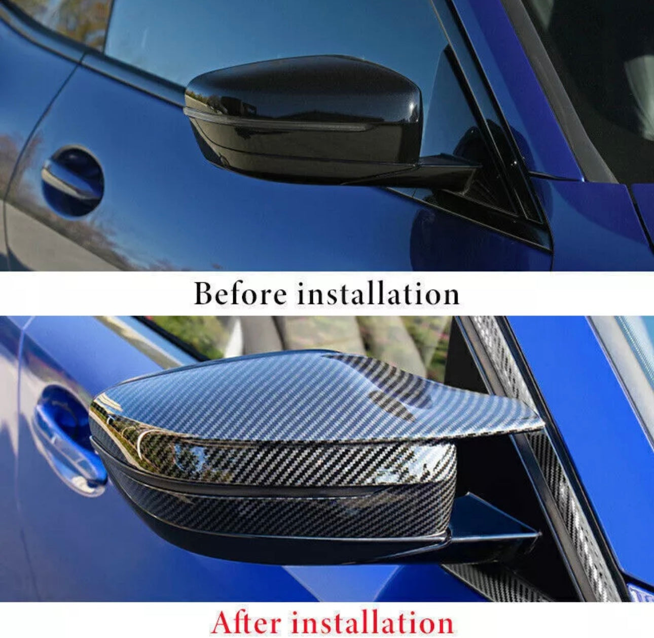 Real Carbon Fiber Mirror Cover Cap Fit For BMW 3er G20 4er G22 G23 G26/ 5er G30
