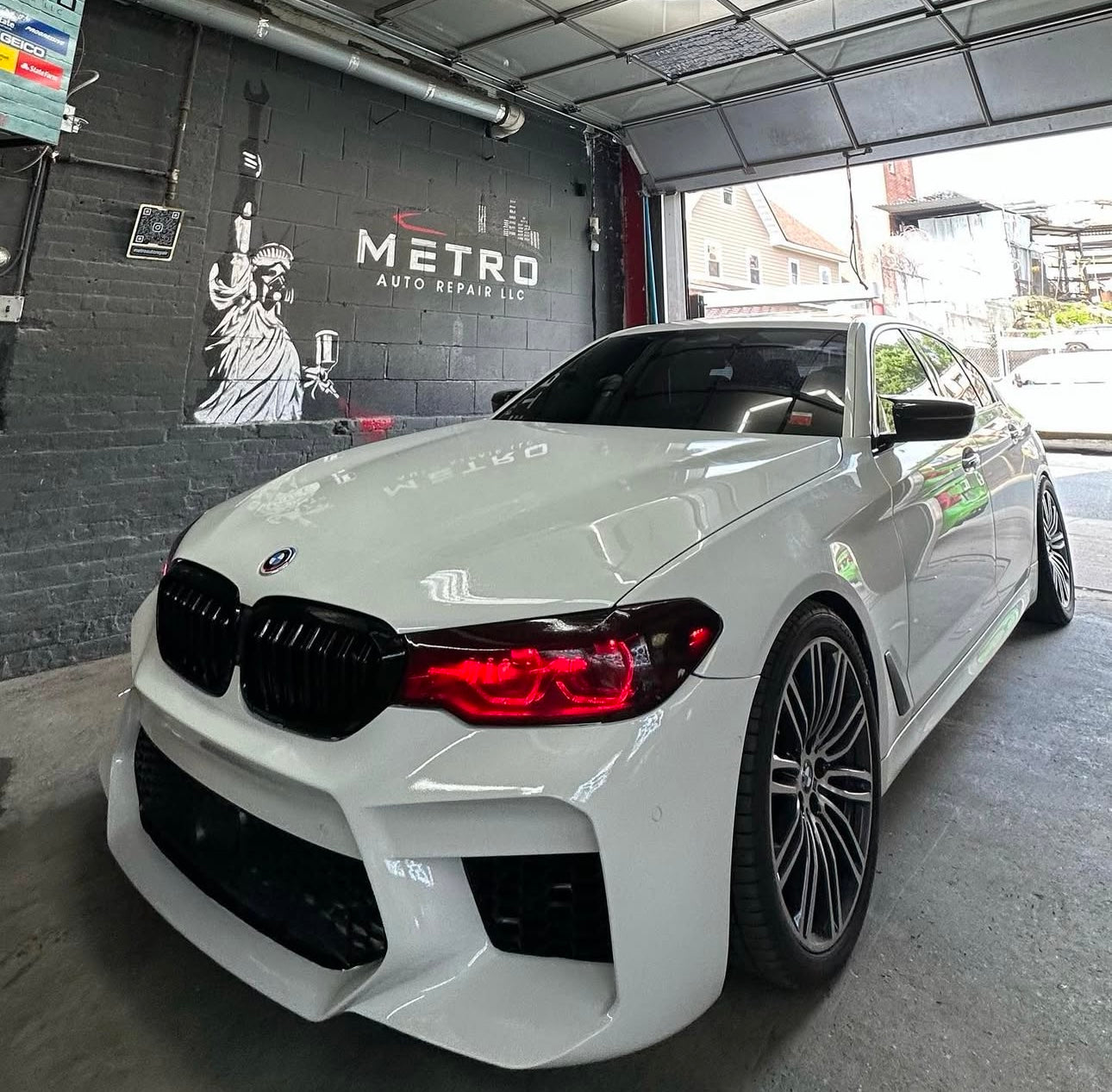 2017-2019 BMW 5-Series G30 Sedan M5 Style Front Bumper Cover Conversion WITH PAINT & INSTALLATION