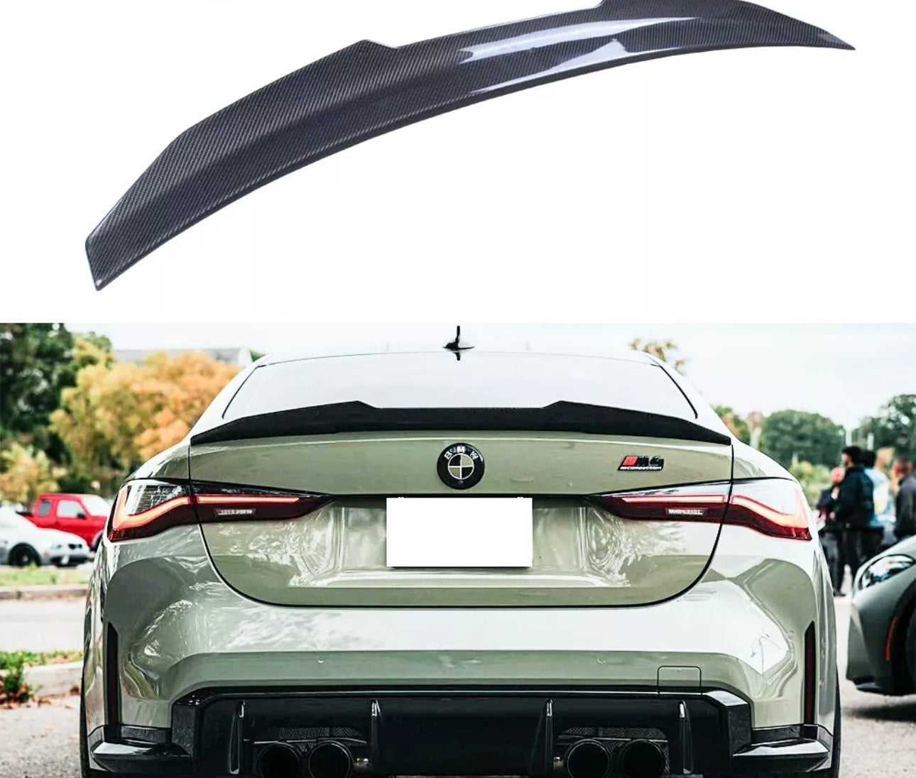 Carbon Fiber Trunk Wing Spoiler For BMW 4 series G22 430i M440i/M4 G82 2019-2024