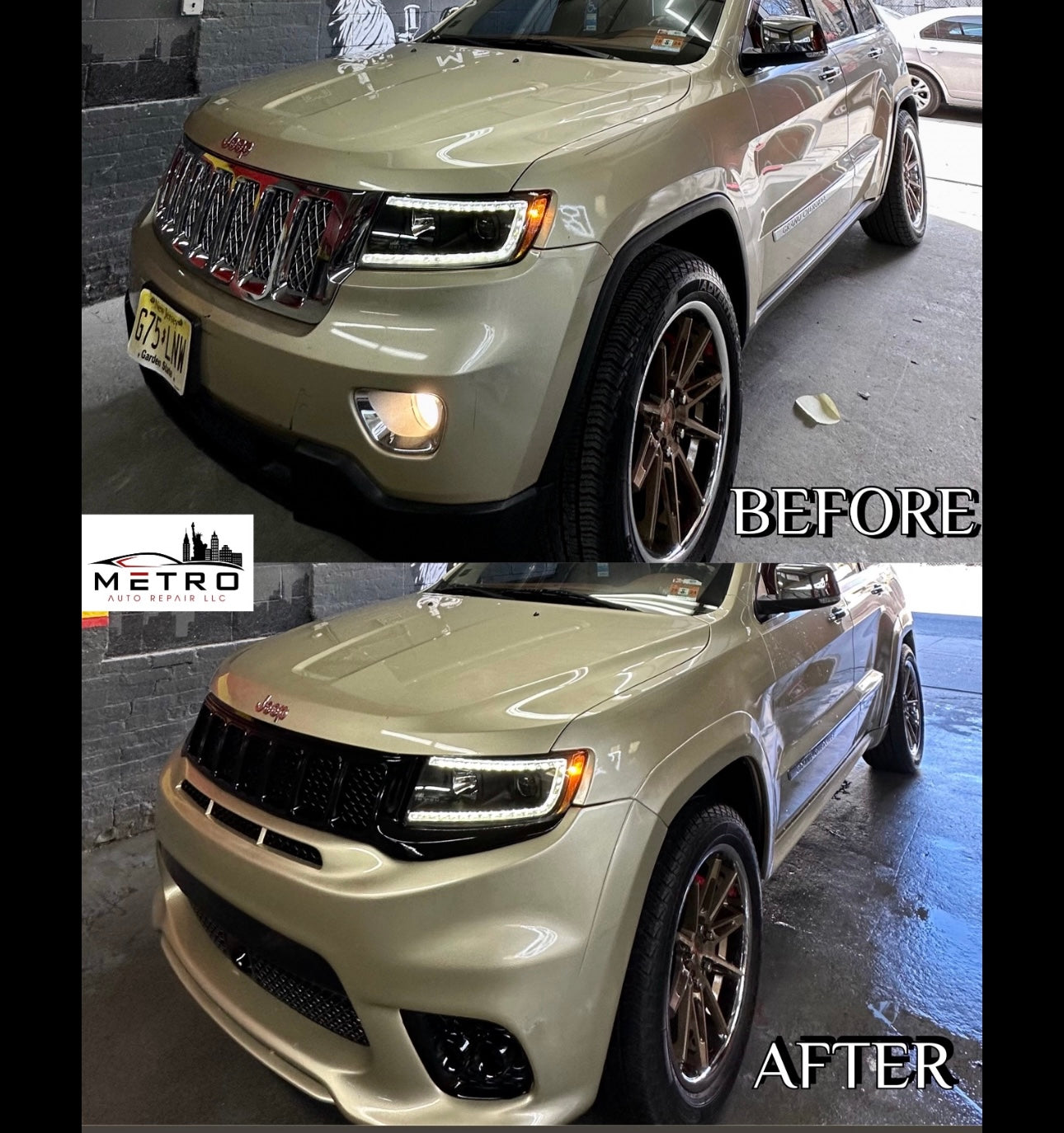 2012-2021 Jeep Grand Cherokee Trackhawk SRT Style Conversion Body Kit WITH PAINT & INSTALLATION