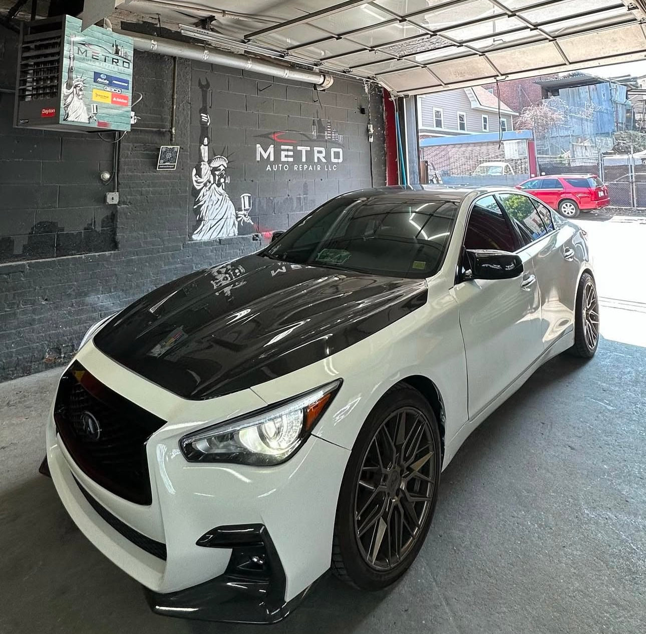 OEM Q50 Sport Front Bumper Conversion Kit - '18+ Style (Without Main Grill) WITH PAINT & INSTALLATION