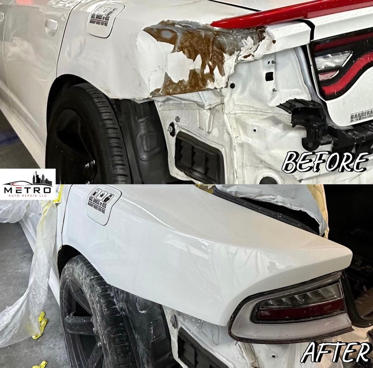 Driver/Passenger Side Quarter Panel Repair with Paint